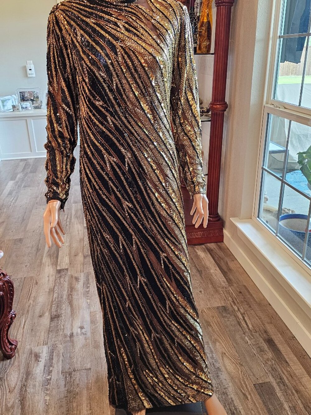 1980's Bob Mackie Beaded Gown size 14
